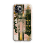 Echoes of Life: Afrocentric Meditation Peach and Gold Abstract Art Eclectic  Eco Phone Case