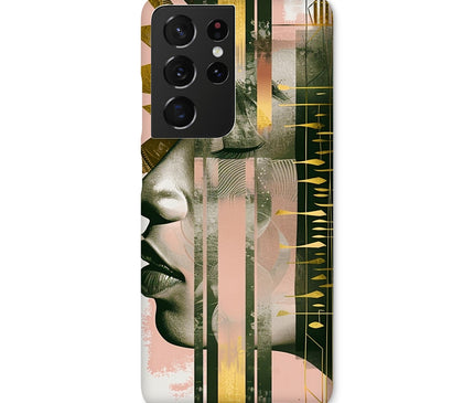 Peach and Gold Abstract Snap Phone Case
