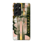 Echoes of Life: Afrocentric Meditation Peach and Gold Abstract Art Eclectic  Snap Phone Case