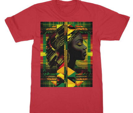 Abstract Red and Green Black Queen Fusion Softstyle T-Shirt