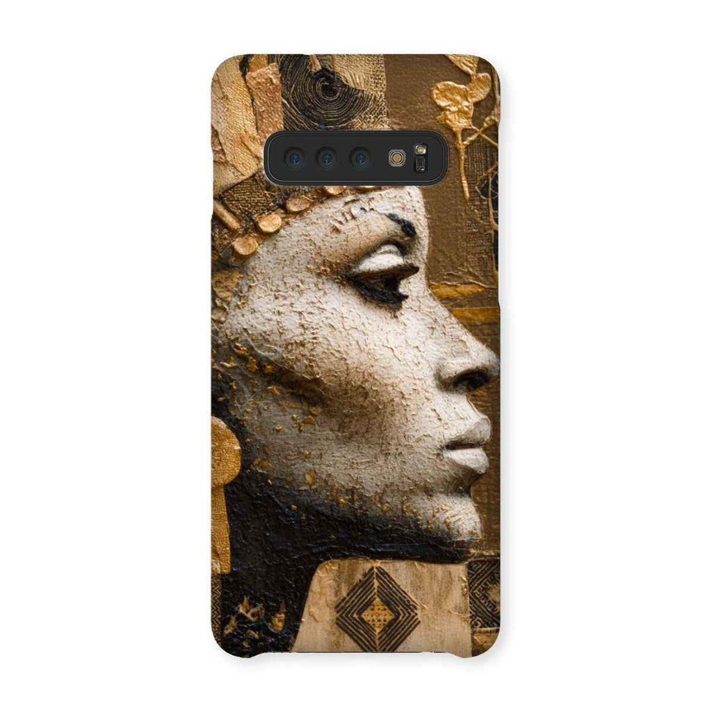 Afrocentric Golden Empress Snap On Phone Case Slim Fit Shatterproof