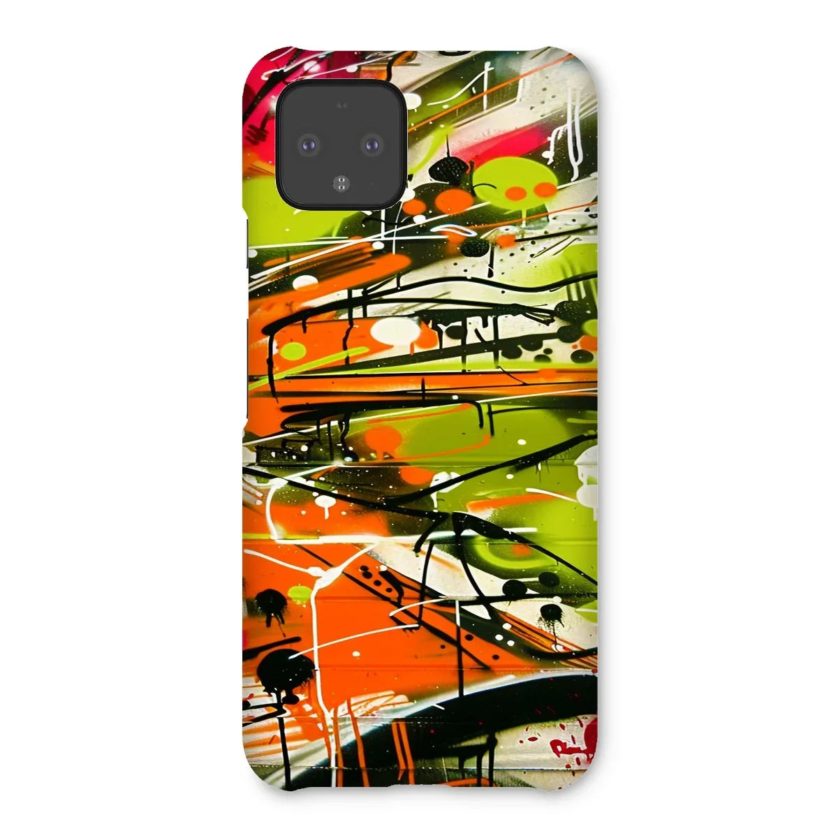Neon Splatter Symphony: Urban Graffiti Art Snap Phone Case - D'Sare