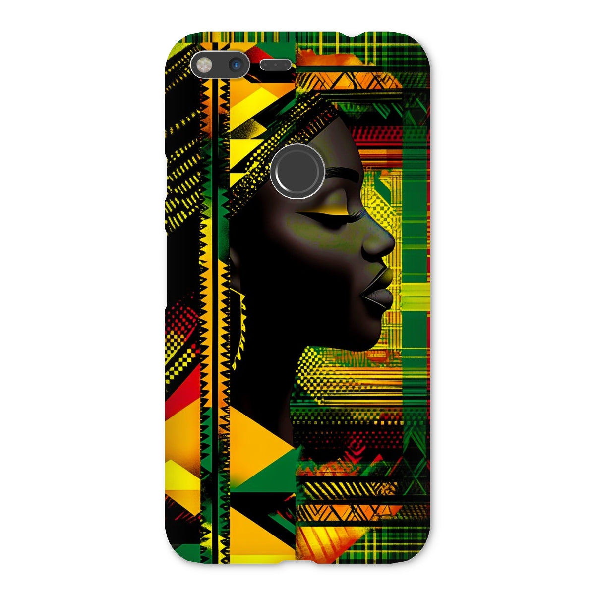 Abstract Red and Green Black Queen Fusion Snap Phone Case