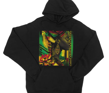African Print Empress  College Hoodie - D'Sare