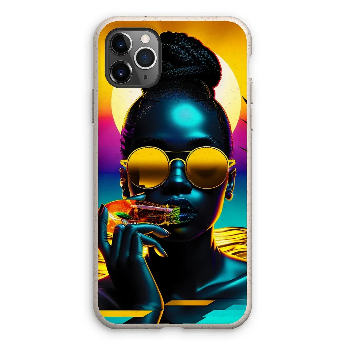 Tropical Sunset Dreams : Neon Vibes  Eco Phone Case - D'Sare
