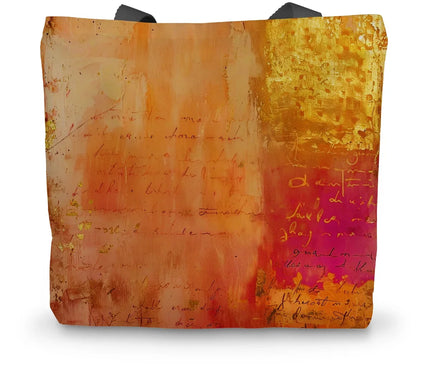 Warm Amber Seranade Canvas Tote Bag Eclectic Art - D'Sare