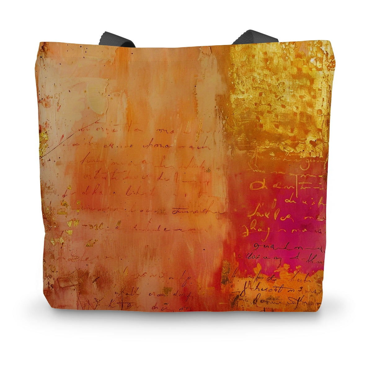 Warm Amber Seranade Canvas Tote Bag Eclectic Art - D'Sare