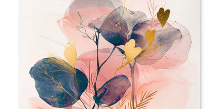 Peachy Blue Golden Flora Escape Placemat by Prodigi