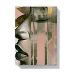 Echoes of Life: Afrocentric Meditation Peach and Gold Abstract Art Eclectic  Hardback Journal