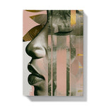 Echoes of Life: Afrocentric Meditation Peach and Gold Abstract Art Eclectic  Hardback Journal