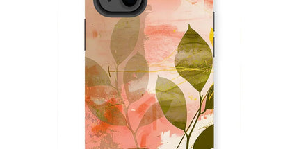 Peach Golden Leafy Escape Phone Case by Prodigi