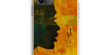 Golden Afrocentric Silhouette Eco Phone Case by Prodigi