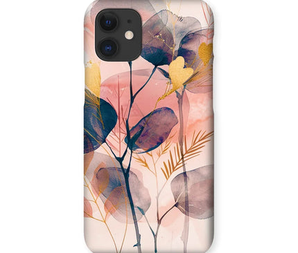 Peachy Blue Golden Flora Escape  Snap Phone Case - D'Sare