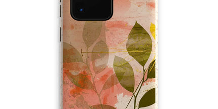 Peach Golden Leafy Escape Eco Phone Case by Prodigi
