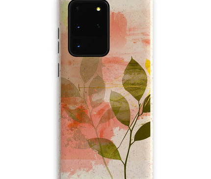 Peach Golden Leafy Escape 06 Eco Phone Case Eclectic Art - D'Sare