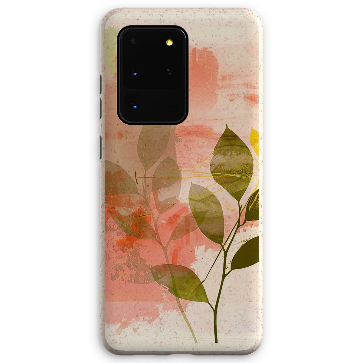 Peach Golden Leafy Escape 06 Eco Phone Case Eclectic Art - D'Sare