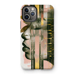 Echoes of Life: Afrocentric Meditation Peach and Gold Abstract Art Eclectic  Tough Phone Case