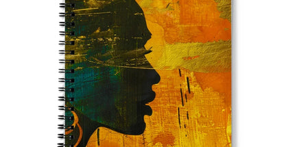 Golden Afrocentric Silhouette Notebook by Prodigi