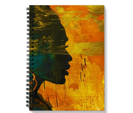 Golden Afrocentric Silhouette Notebook - D'Sare