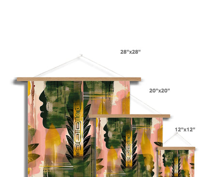 Echos of Duality Golden Pink Reflection Fine Art Print with Hanger