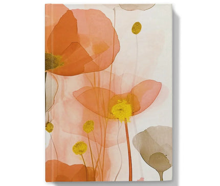 Poppy Echoes Golden Peach Escape 06 Eclectic Art  Hardback Journal - D'Sare