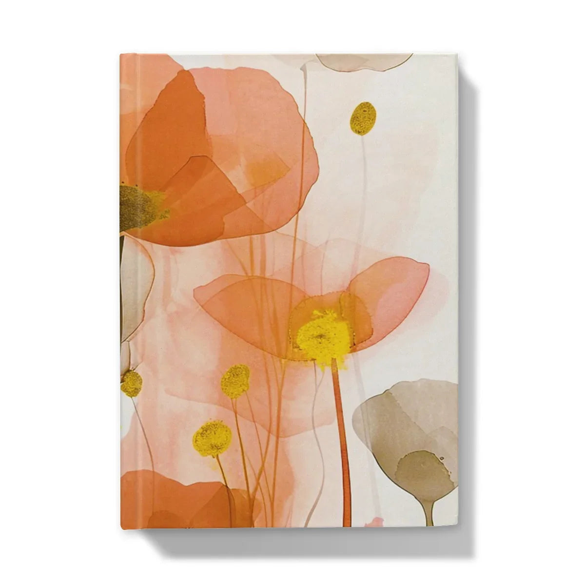 Poppy Echoes Golden Peach Escape 06 Eclectic Art Hardback Journal by Prodigi