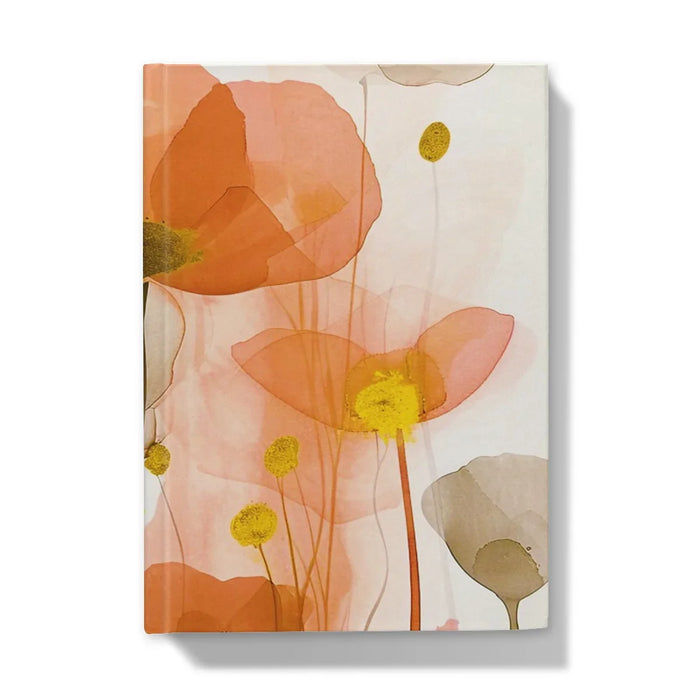Poppy Echoes Golden Peach Escape 06 Eclectic Art  Hardback Journal