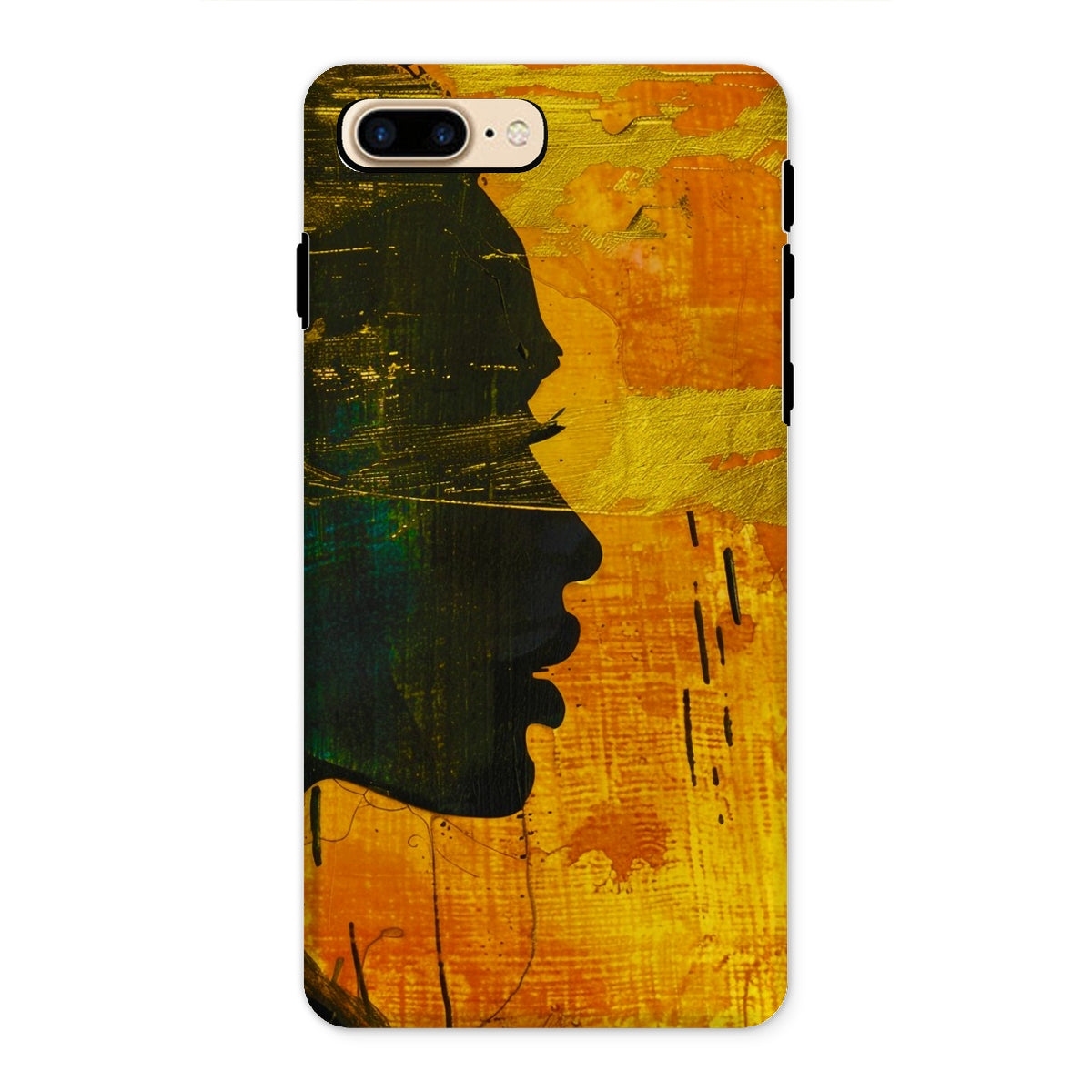 Golden Afrocentric Silhouette Tough Phone Case - D'Sare