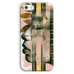 Echoes of Life: Afrocentric Meditation Peach and Gold Abstract Art Eclectic  Snap Phone Case