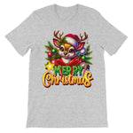 Reindeer Merry Christmas  Unisex Short Sleeve T-Shirt