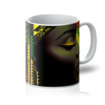 Abstract Red and Green Black Queen Fusion Mug