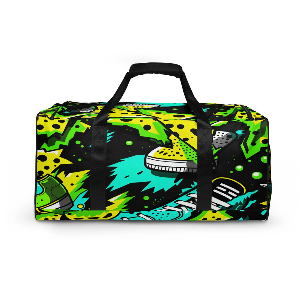 Electric Kicks Art Duffle Bag: Urban Pop Art Explosion, Graffiti Style Travel & Gym Bag - D'Sare