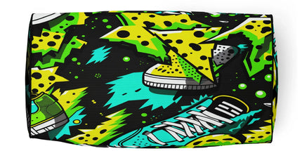 Electric Kicks Art Duffle Bag: Urban Pop Art Explosion, Graffiti Style Travel & Gym Bag by D'Sare