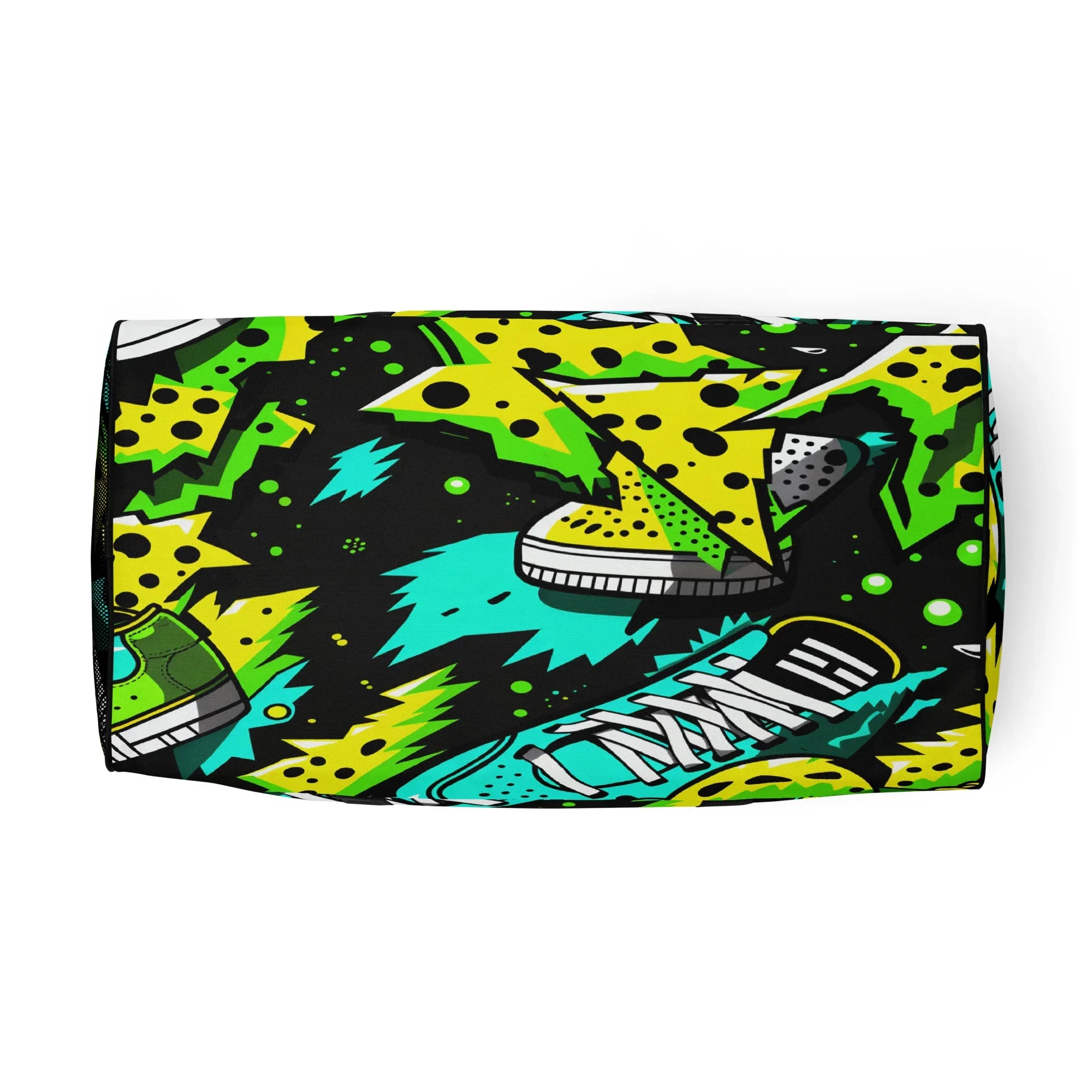 Electric Kicks Art Duffle Bag: Urban Pop Art Explosion, Graffiti Style Travel & Gym Bag - D'Sare