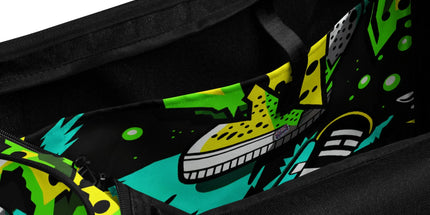 Electric Kicks Art Duffle Bag: Urban Pop Art Explosion, Graffiti Style Travel & Gym Bag by D'Sare
