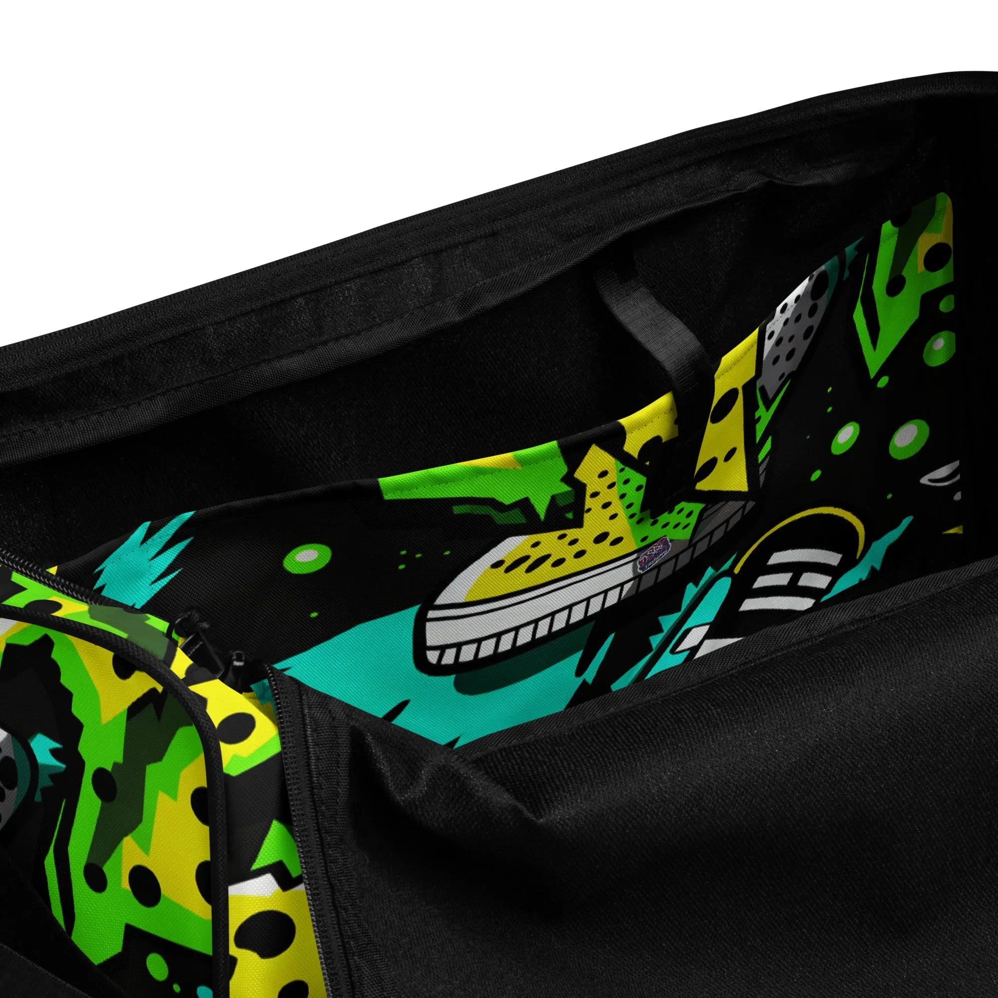 Electric Kicks Art Duffle Bag: Urban Pop Art Explosion, Graffiti Style Travel & Gym Bag - D'Sare