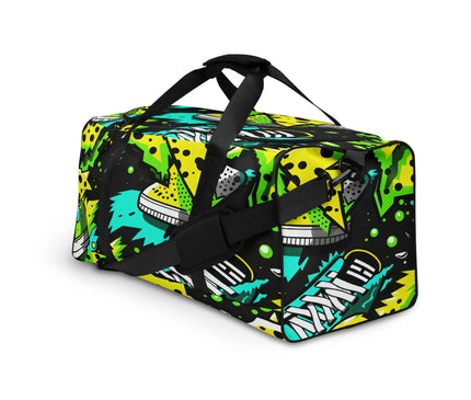 Electric Kicks Art Duffle Bag: Urban Pop Art Explosion, Graffiti Style Travel & Gym Bag - D'Sare