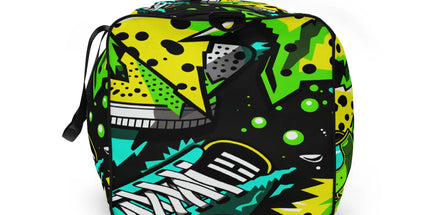 Electric Kicks Art Duffle Bag: Urban Pop Art Explosion, Graffiti Style Travel & Gym Bag by D'Sare