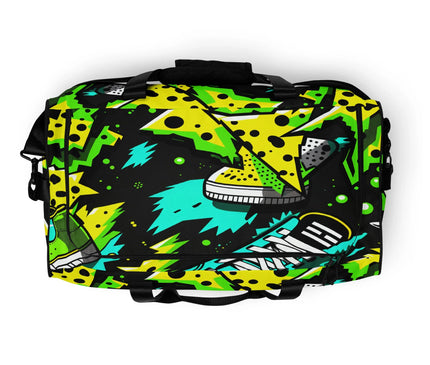 Electric Kicks Art Duffle Bag: Urban Pop Art Explosion, Graffiti Style Travel & Gym Bag - D'Sare