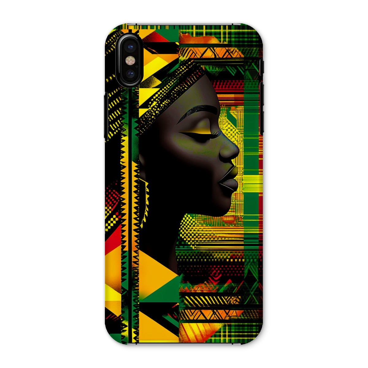Abstract Red and Green Black Queen Fusion Snap Phone Case