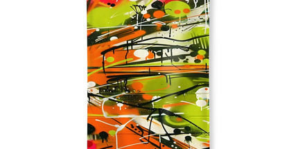 Neon Splatter Symphony: Urban Graffiti Art Towel by Prodigi