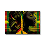 Abstract Red and Green Black Queen Fusion Eco Canvas