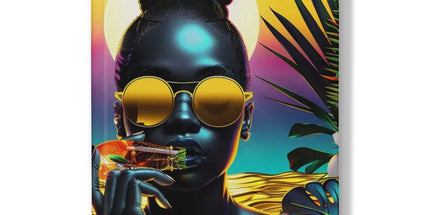 Tropical Sunset Dreams : Neon Vibes Hardback Journal by Prodigi