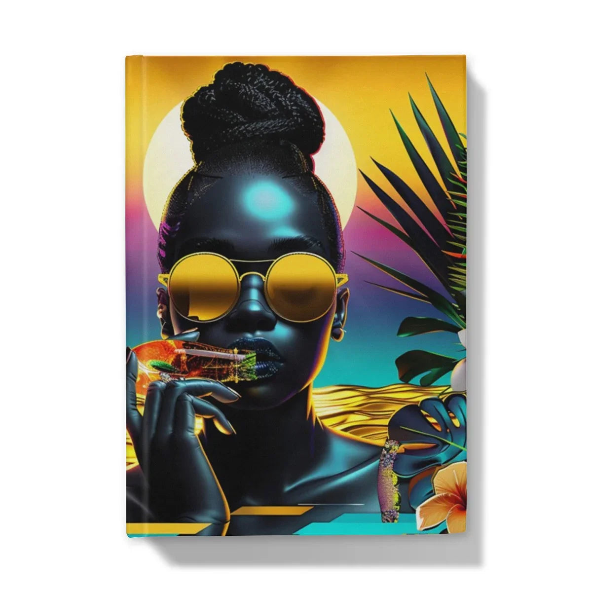 Tropical Sunset Dreams : Neon Vibes  Hardback Journal - D'Sare