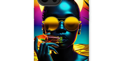 Tropical Sunset Dreams : Neon Vibes Tough Phone Case by Prodigi
