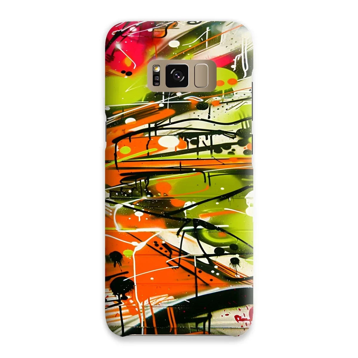 Neon Splatter Symphony: Urban Graffiti Art Snap Phone Case - D'Sare
