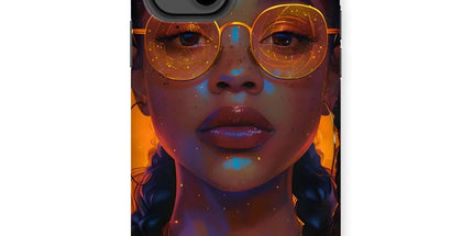 Solar Flare Radiant Soul Beautiful Black Girl Tough Phone Case by Prodigi