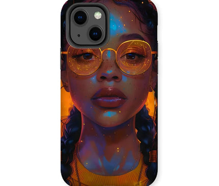 Solar Flare Radiant Soul  Beautiful Black Girl  Tough Phone Case - D'Sare