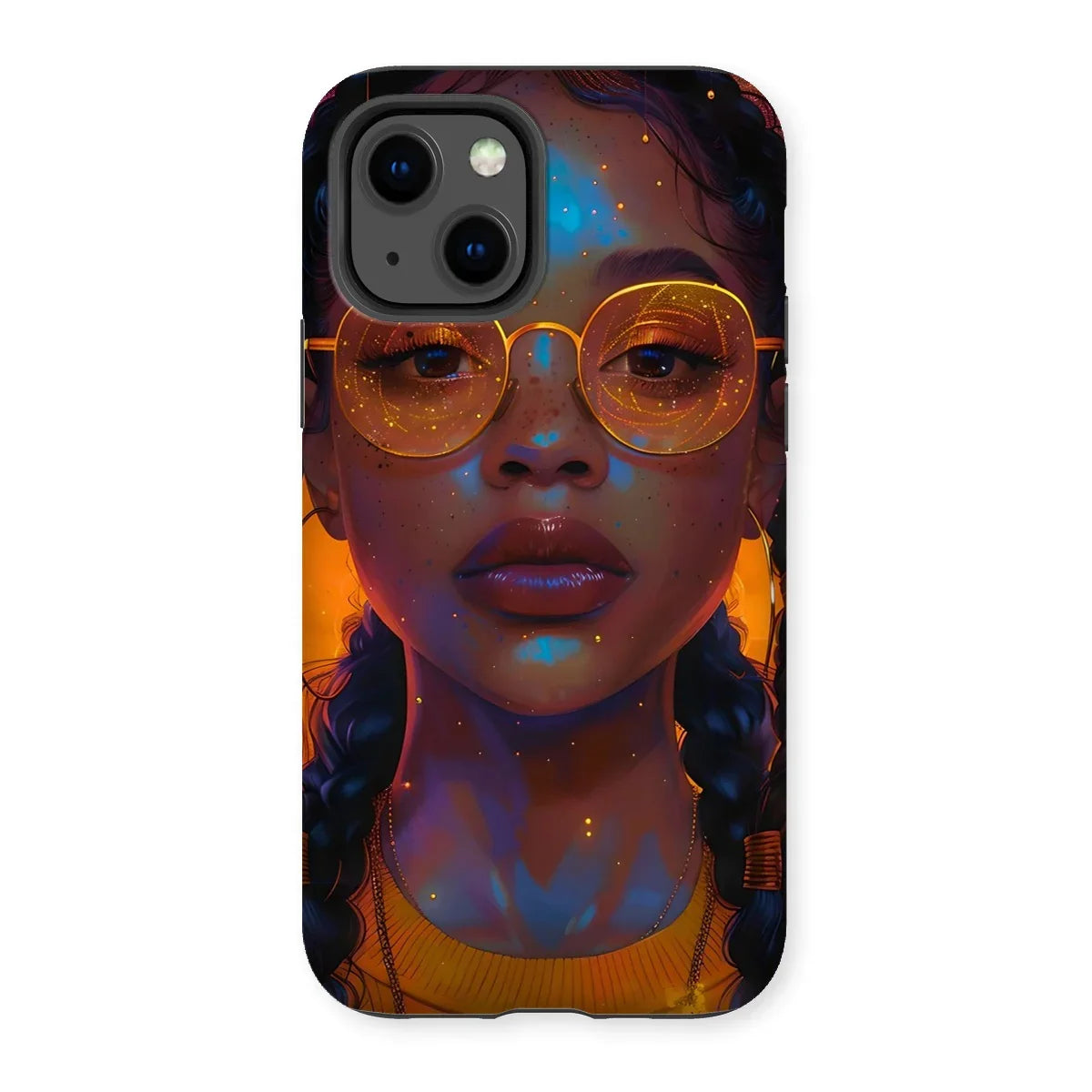 Solar Flare Radiant Soul  Beautiful Black Girl  Tough Phone Case - D'Sare