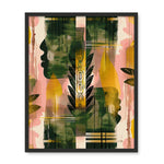 Echos of Duality Golden Pink Reflection Framed Photo Tile